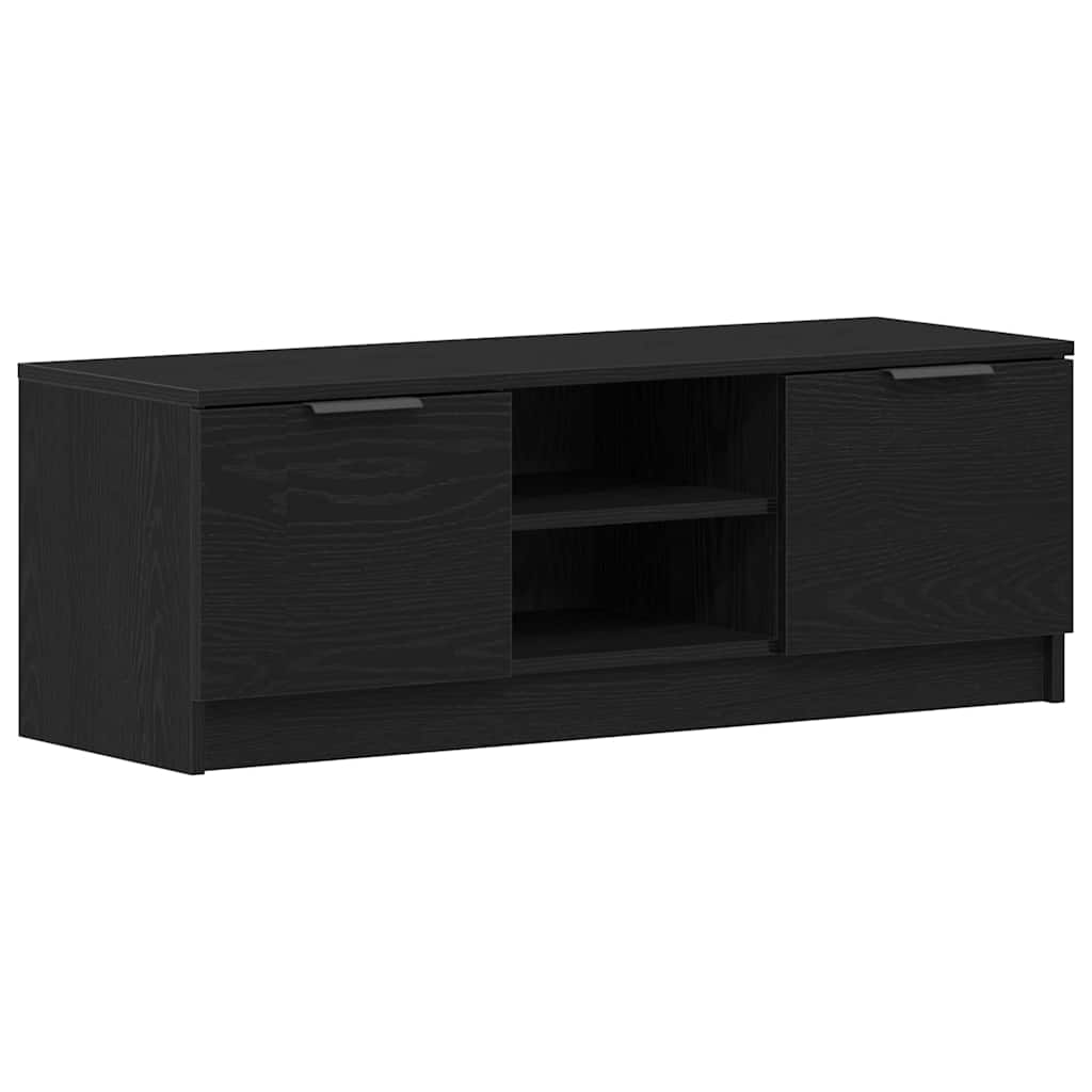 TV-Schränk Schwarz Eichen-Optik 102 x 32 x 35,5 cm