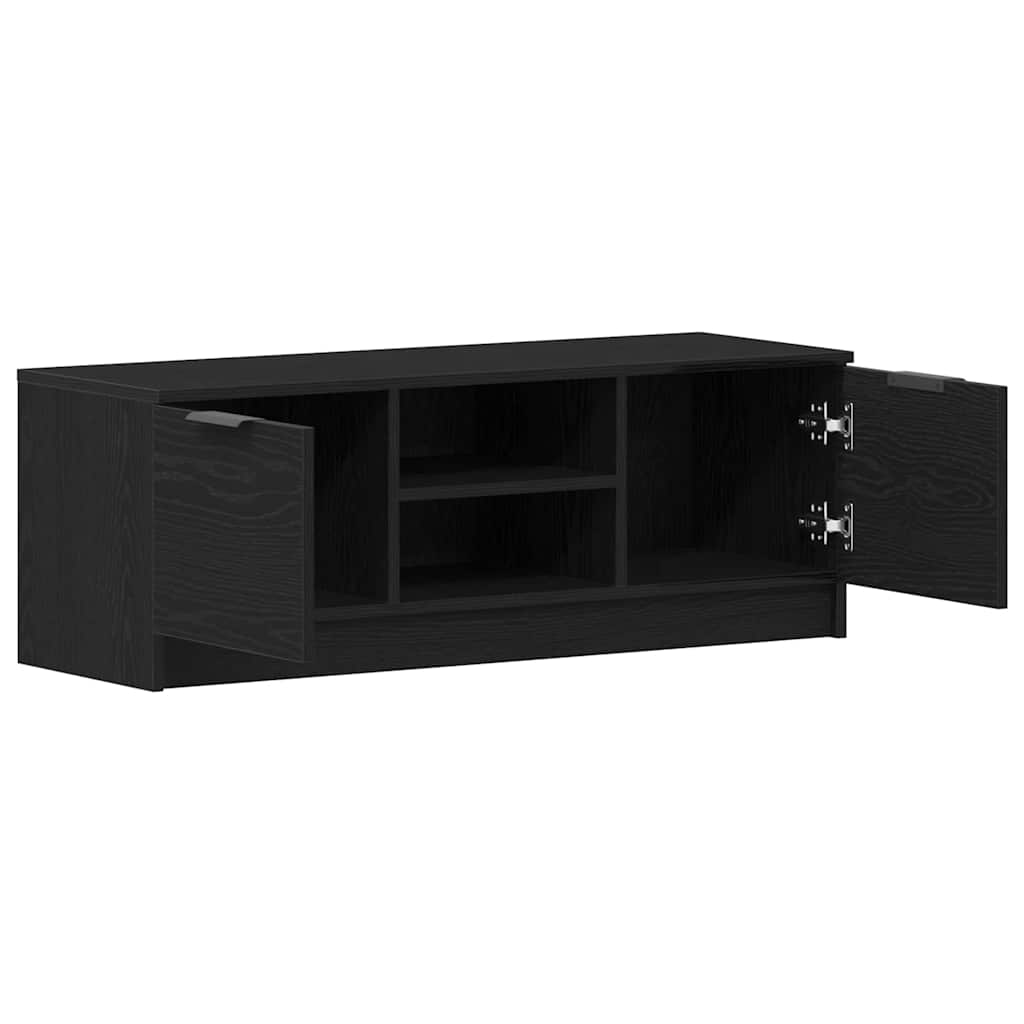 TV-Schränk Schwarz Eichen-Optik 102 x 32 x 35,5 cm