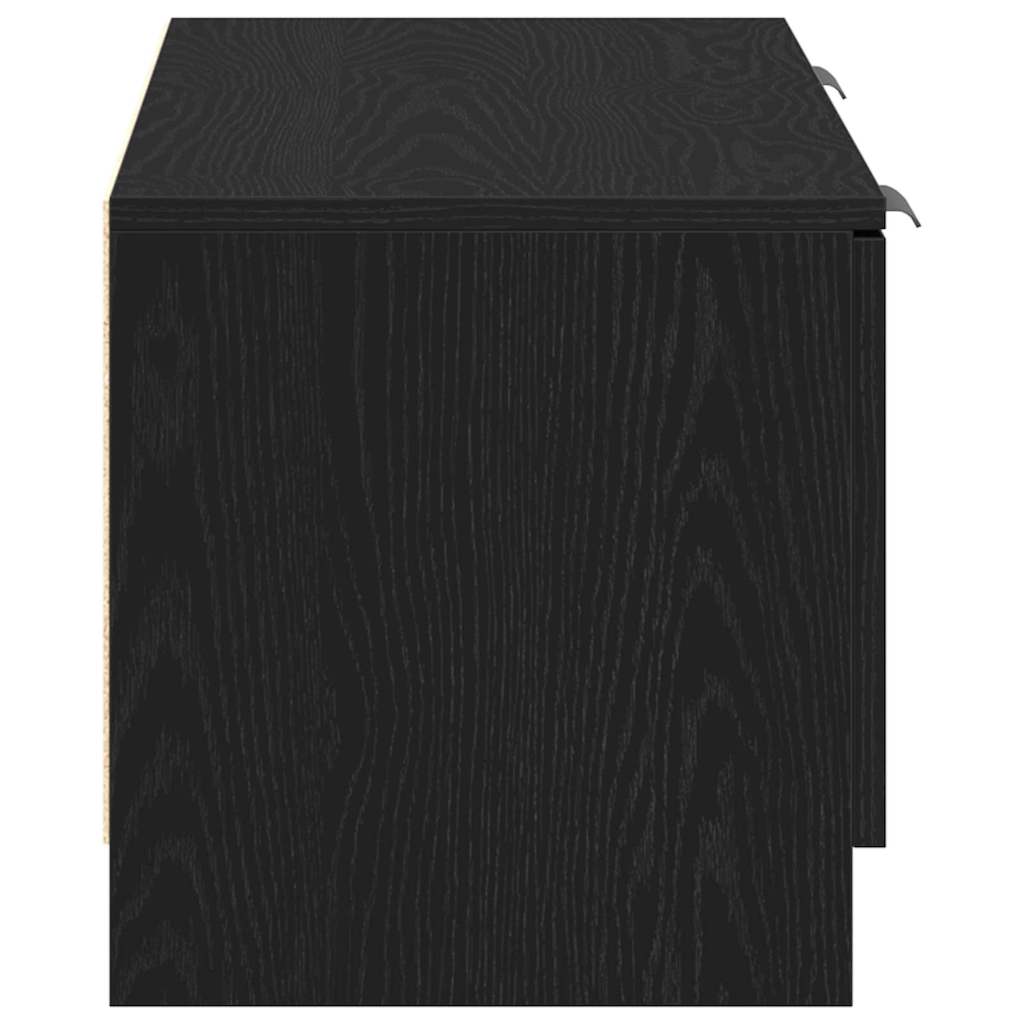 TV-Schränk Schwarz Eichen-Optik 102 x 32 x 35,5 cm