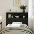 Kopfteil Schrank Schwarz Eichen-Optik 120 x 19 x 103,5 cm