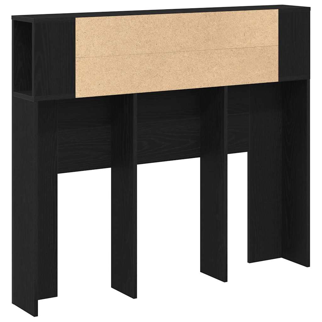 Kopfteil Schrank Schwarz Eichen-Optik 120 x 18.5 x 102.5 cm