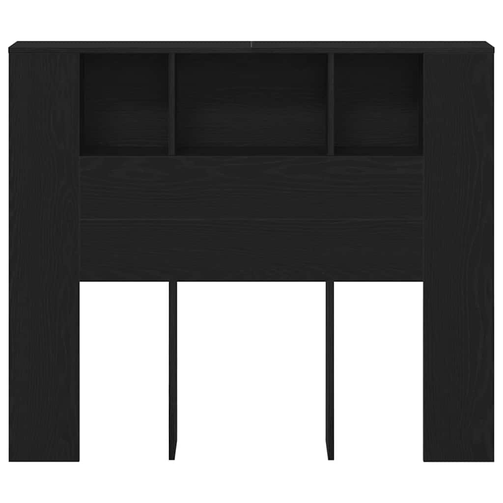 Kopfteil Schrank Schwarz Eichen-Optik 120 x 18.5 x 102.5 cm