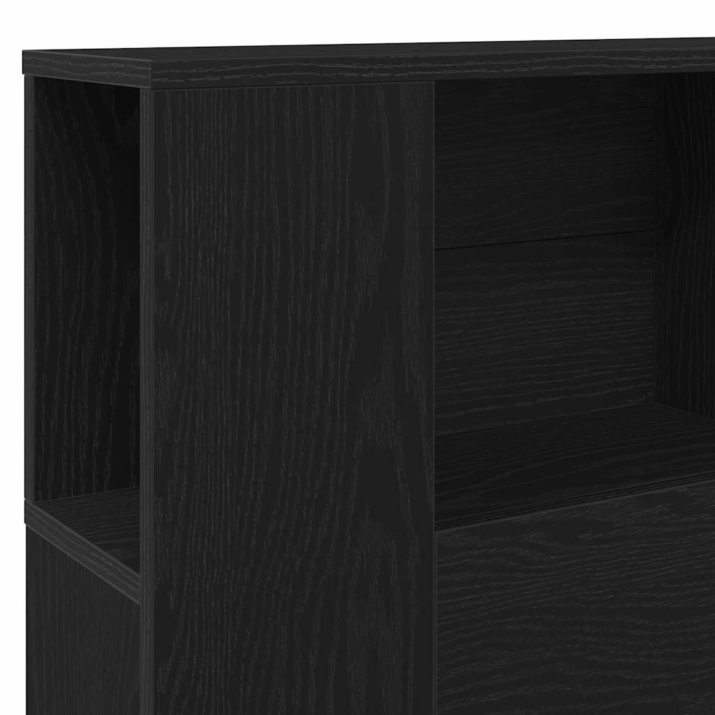 Kopfteil Schrank Schwarz Eichen-Optik 200 x 18,5 x 102,5 cm