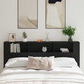 Kopfteil Schrank Schwarz Eichen-Optik 200 x 18,5 x 102,5 cm
