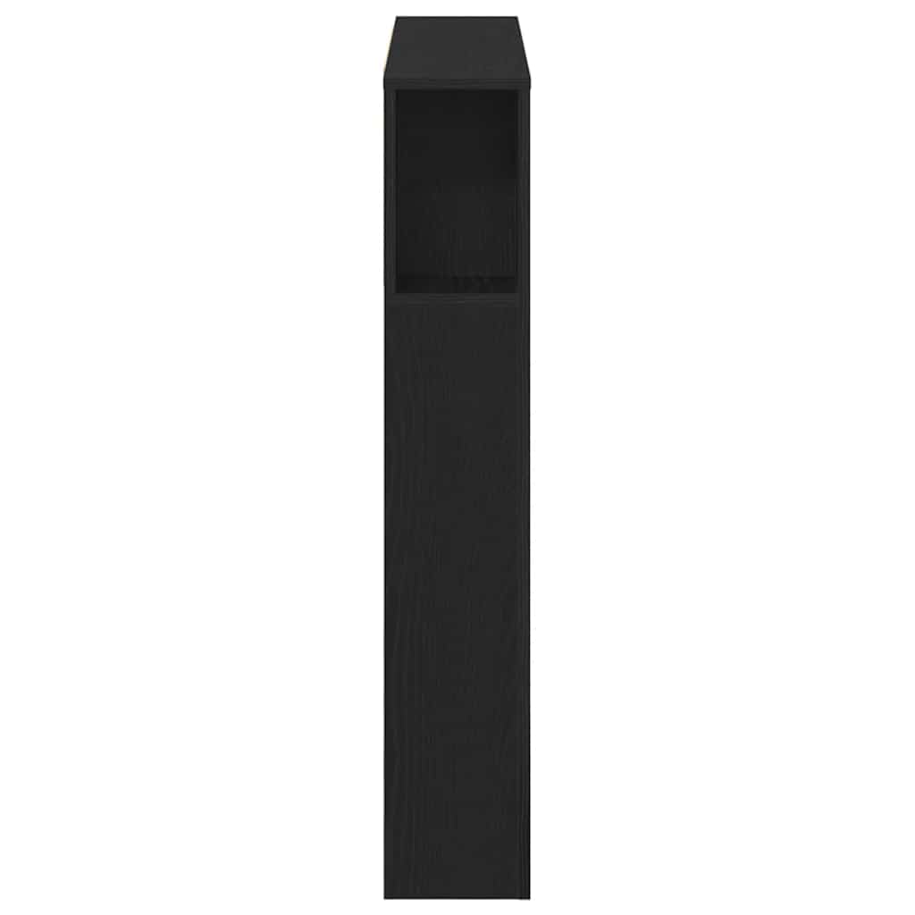 Kopfteil Schrank Schwarz Eichen-Optik 200 x 18,5 x 102,5 cm
