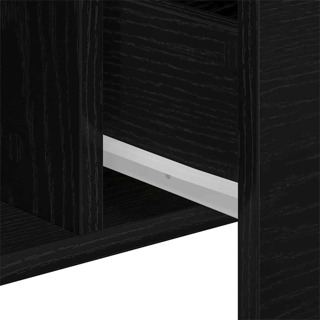 Sideboard Schwarz Eichen-Optik 100 x 36 x 60 cm Holzwerkstoff