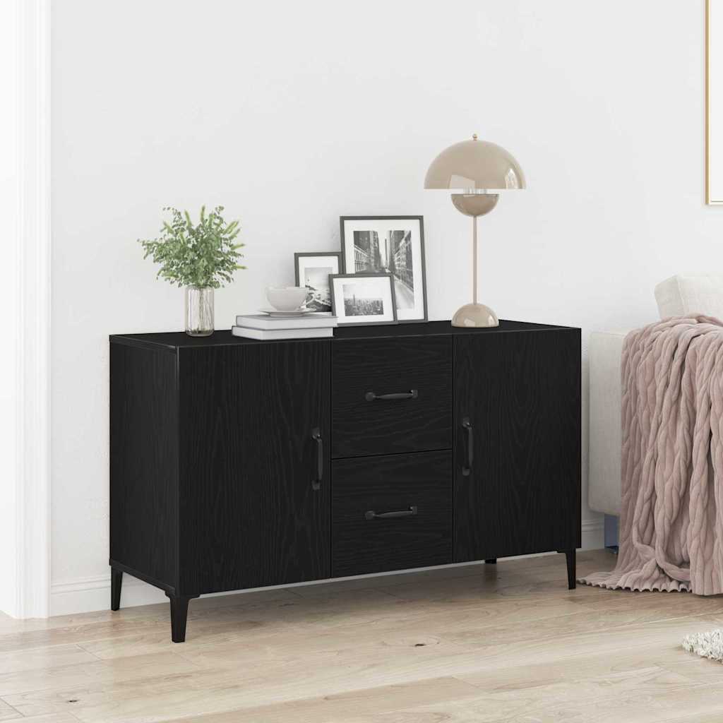 Sideboard Schwarz Eichen-Optik 100 x 36 x 60 cm Holzwerkstoff