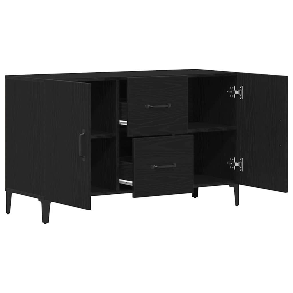 Sideboard Schwarz Eichen-Optik 100 x 36 x 60 cm Holzwerkstoff