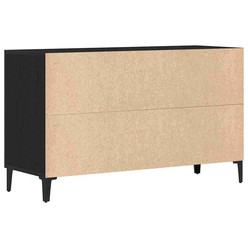 Sideboard Schwarz Eichen-Optik 100 x 36 x 60 cm Holzwerkstoff