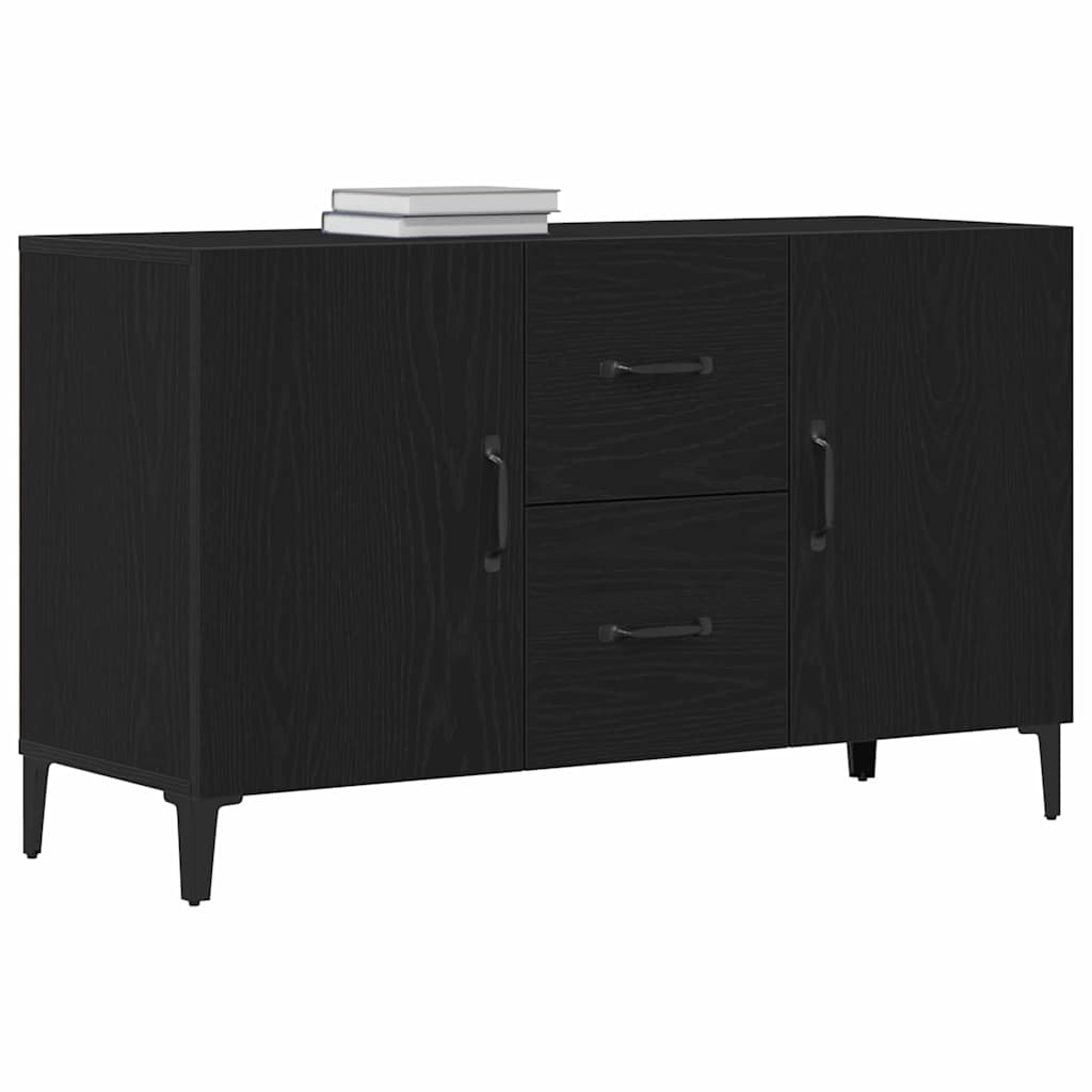 Sideboard Schwarz Eichen-Optik 100 x 36 x 60 cm Holzwerkstoff