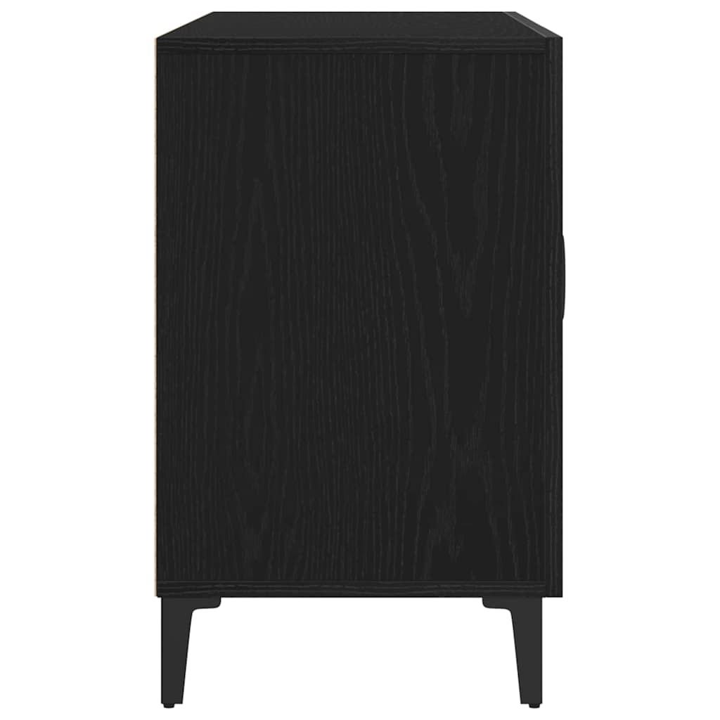 Sideboard Schwarz Eichen-Optik 100 x 36 x 60 cm Holzwerkstoff