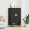 Highboard Schwarz Eichen-Optik 70 x 31 x 115 cm Holzwerkstoff
