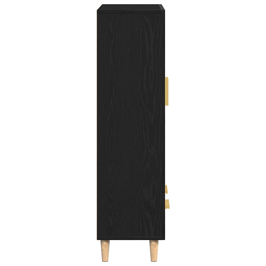 Highboard Schwarz Eichen-Optik 70 x 31 x 115 cm Holzwerkstoff
