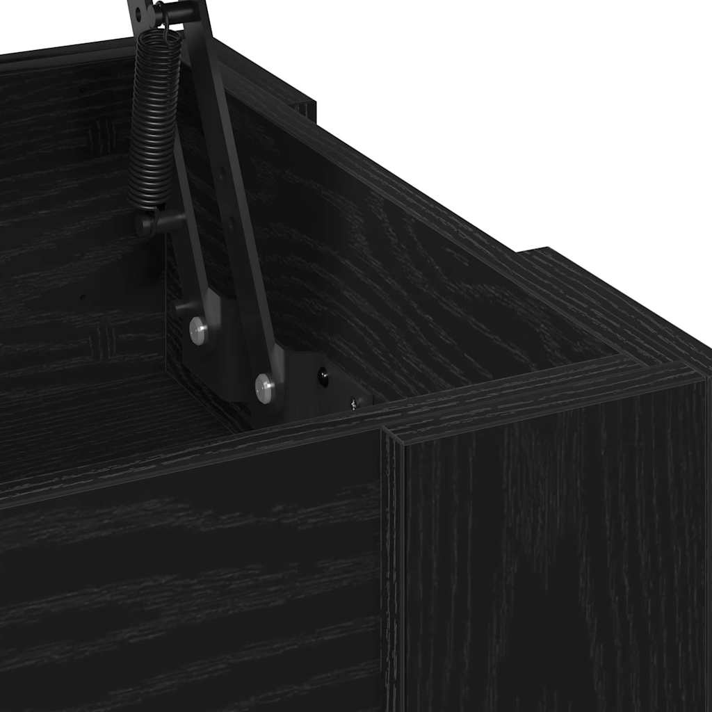 Couchtisch Schwarz Eichen-Optik 79 x 49 x 41 cm Holzwerkstoff