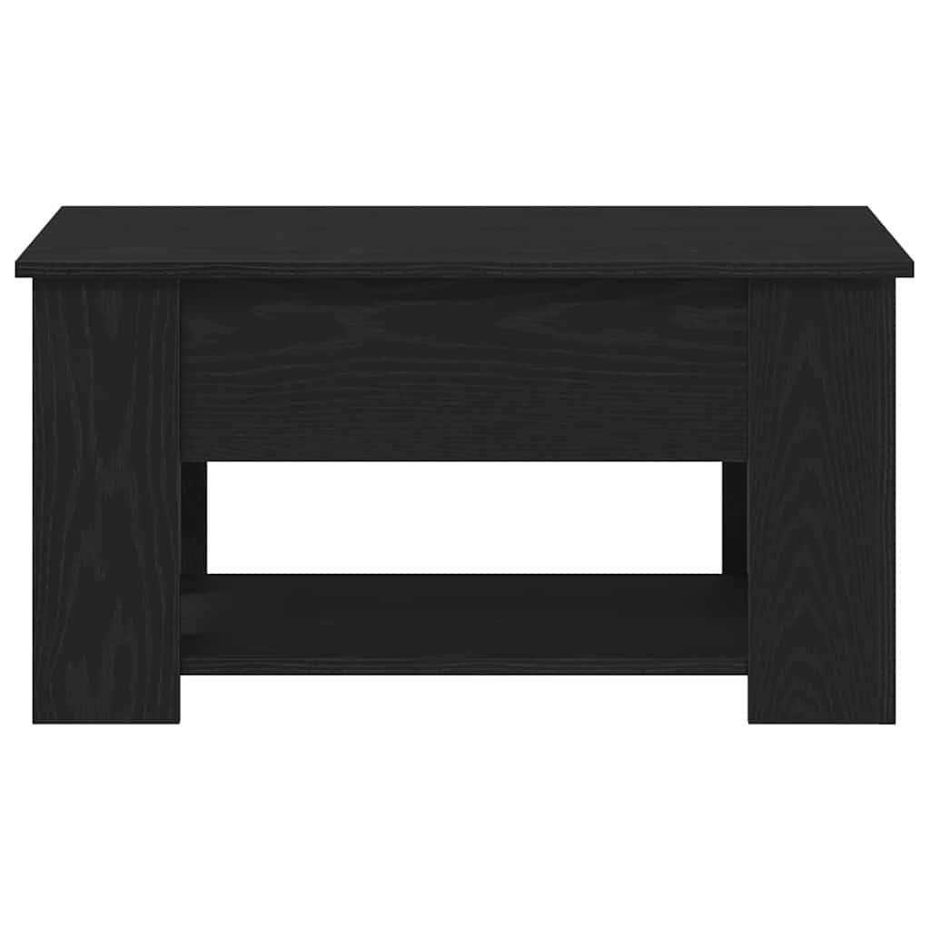 Couchtisch Schwarz Eichen-Optik 79 x 49 x 41 cm Holzwerkstoff