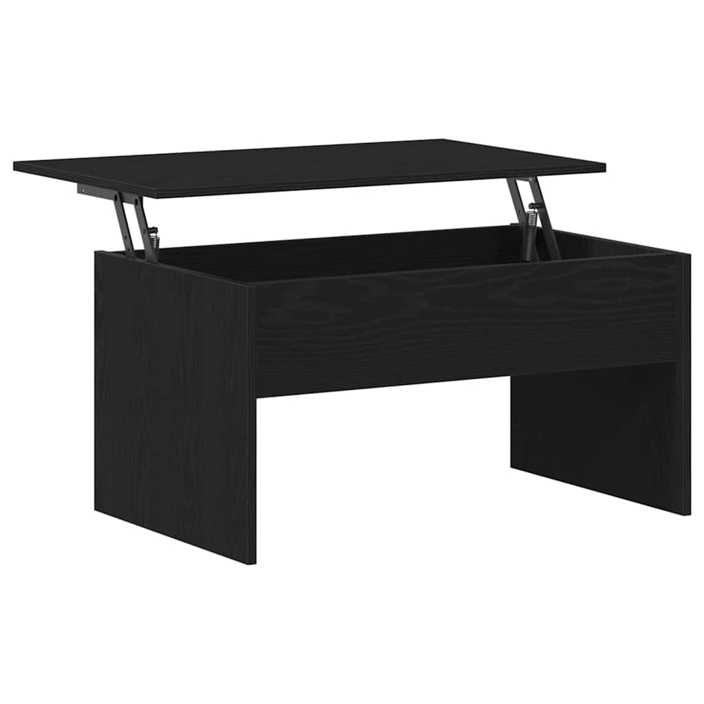 Couchtisch Schwarz Eichen-Optik 80 x 50,5 x 41,5 cm