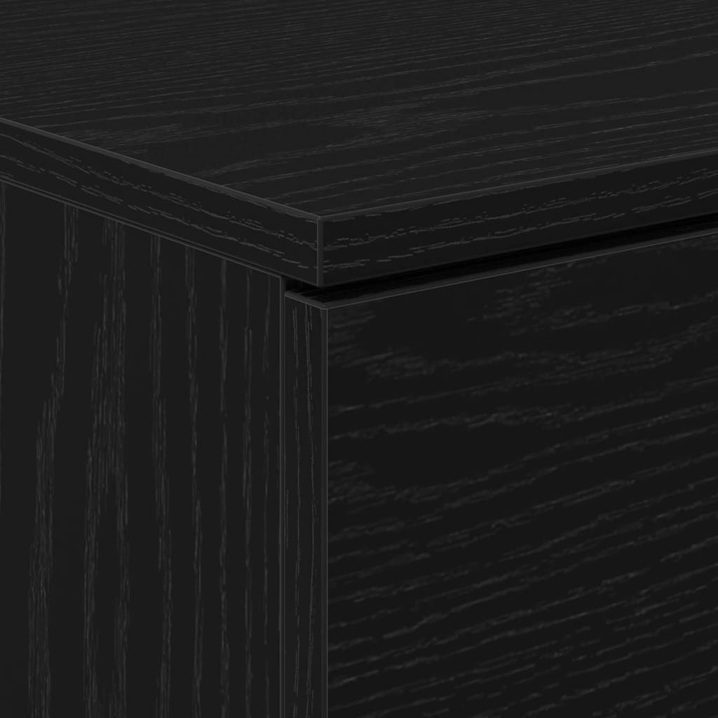 Nachttisch 2 pcs Schwarz Eichen-Optik 40 x 65 x 65 cm