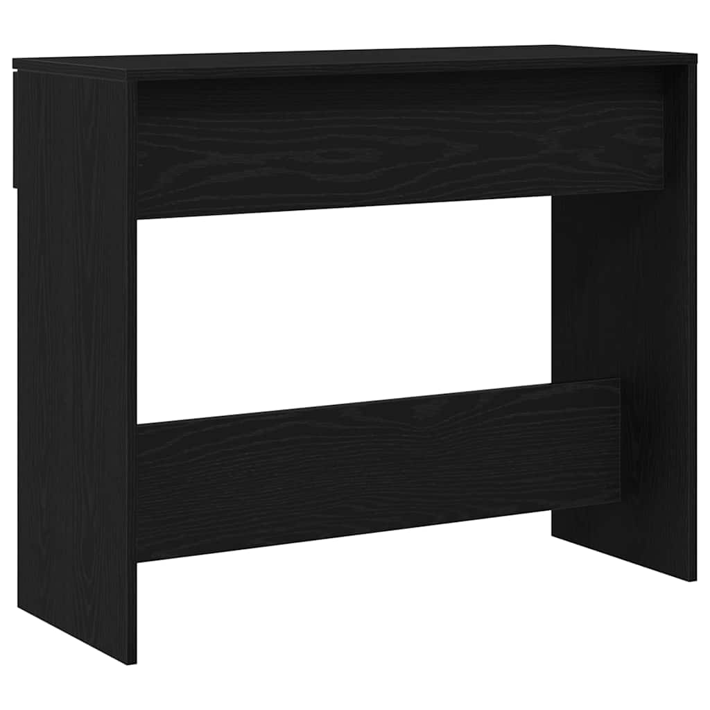 Konsolentisch mit Speicher Schwarz Eichen-Optik 30 x 36 x 75 cm
