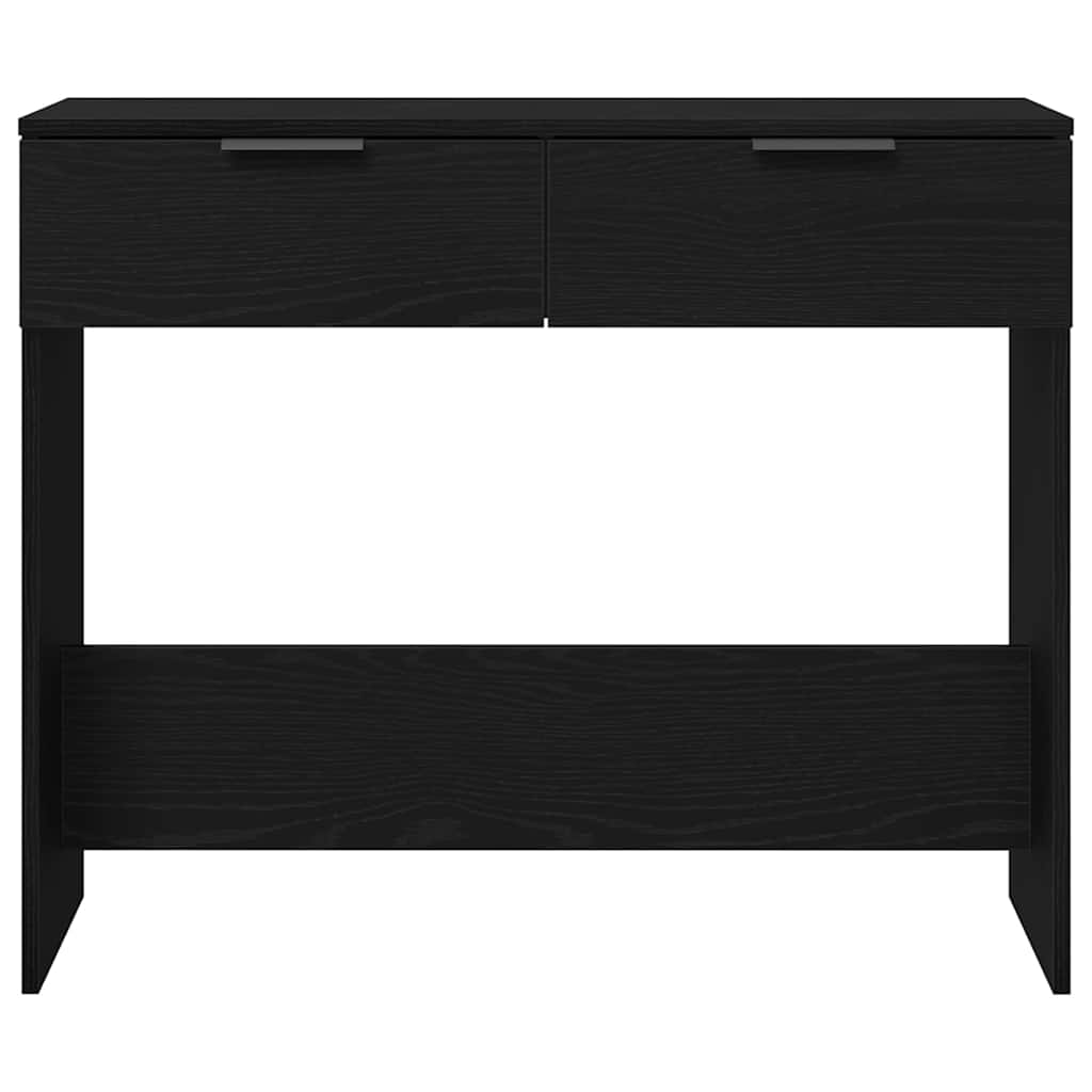 Konsolentisch mit Speicher Schwarz Eichen-Optik 30 x 36 x 75 cm