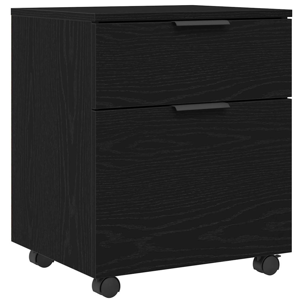 Aktenschrank Schwarz Eichen-Optik 45 x 38 x 54 cm Holzwerkstoff