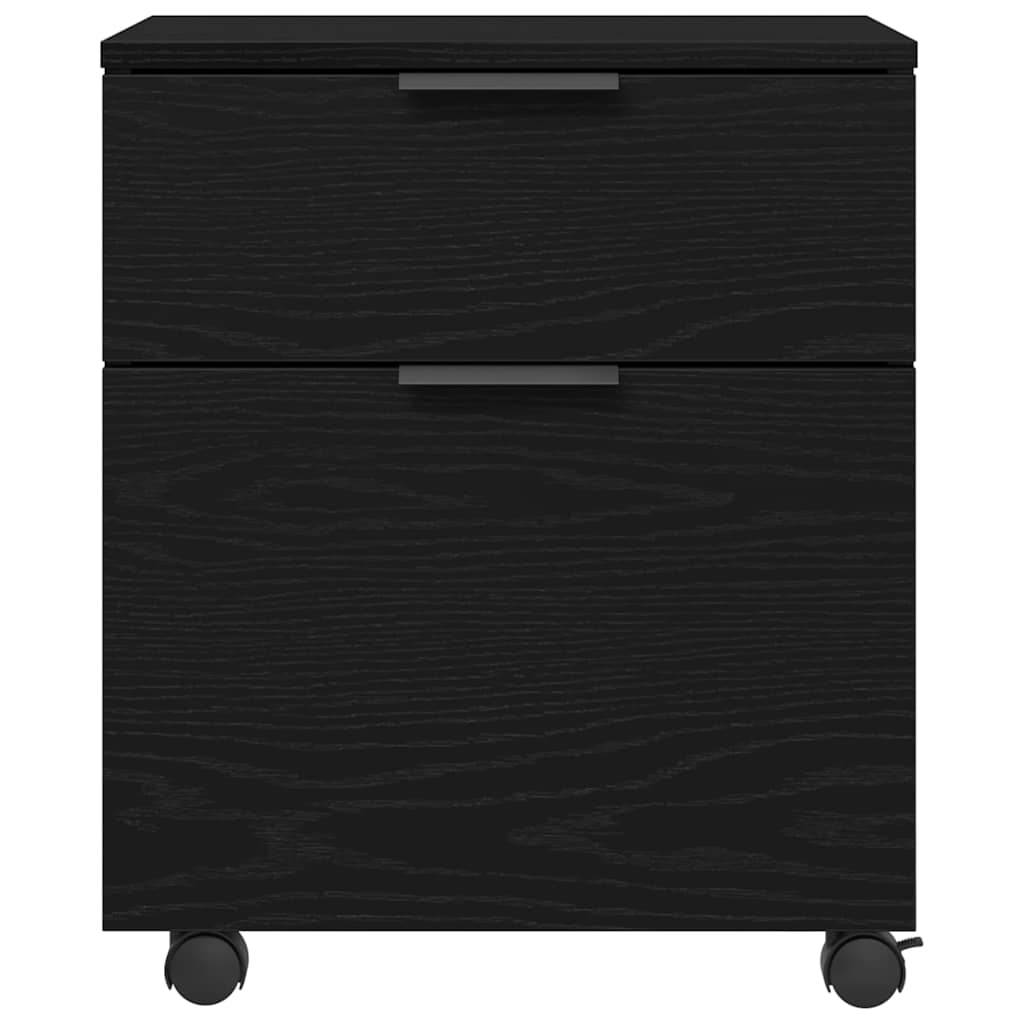 Aktenschrank Schwarz Eichen-Optik 45 x 38 x 54 cm Holzwerkstoff