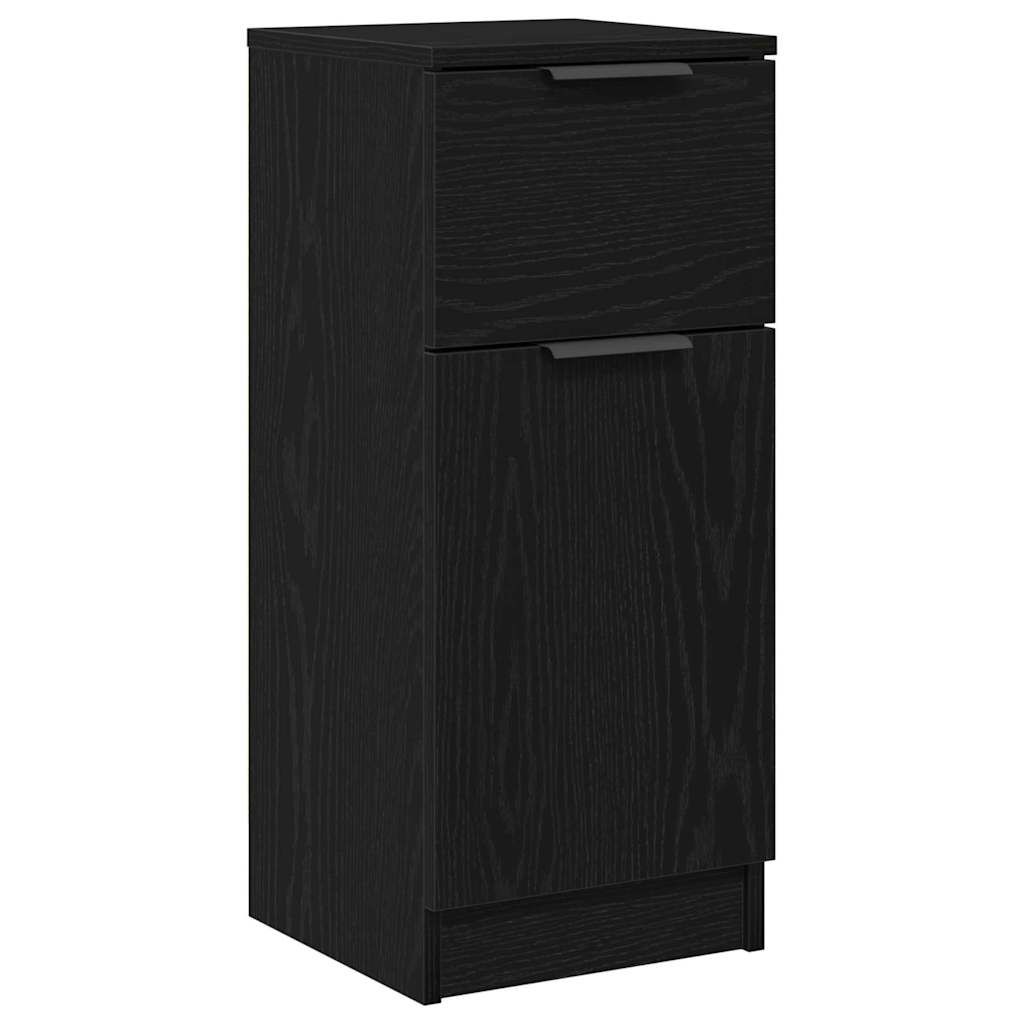 Sideboard 2 pcs Schwarz Eichen-Optik 30 x 30 x 70 cm
