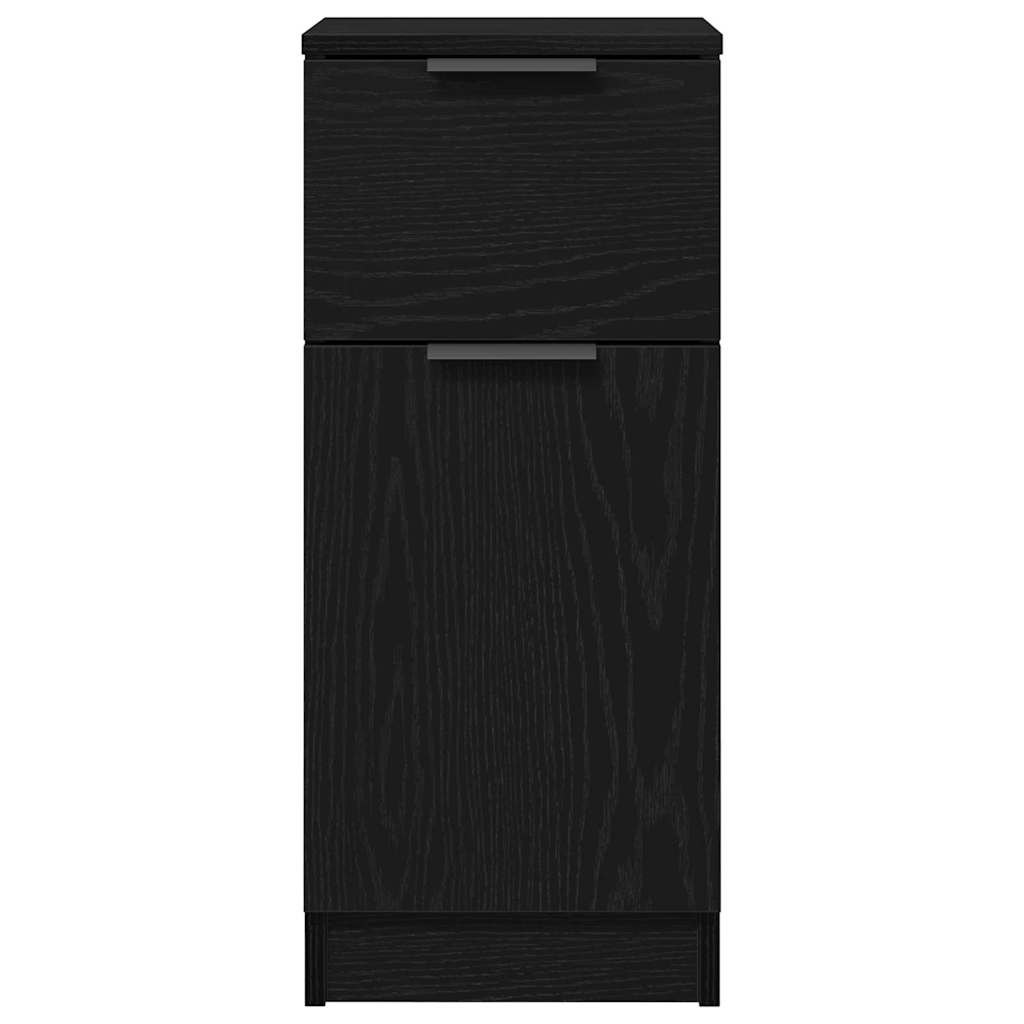 Sideboard 2 pcs Schwarz Eichen-Optik 30 x 30 x 70 cm