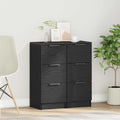 Sideboard 2 pcs Schwarz Eichen-Optik 30 x 30 x 70 cm