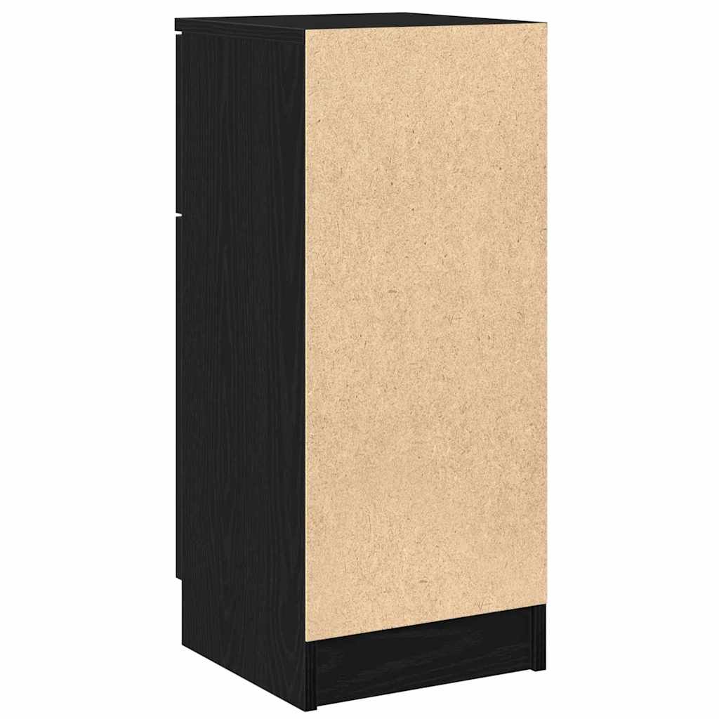Sideboard 2 pcs Schwarz Eichen-Optik 30 x 30 x 70 cm