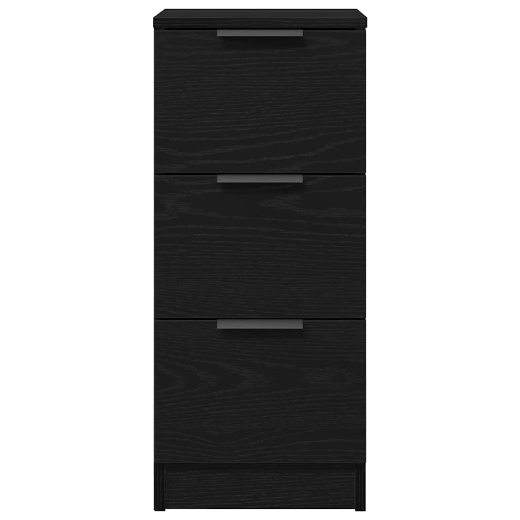 Sideboard 2 pcs Schwarz Eichen-Optik 30 x 30 x 70 cm