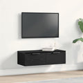 Wandschrank Schwarz Eichen-Optik 68 x 30 x 20 cm Holzwerkstoff