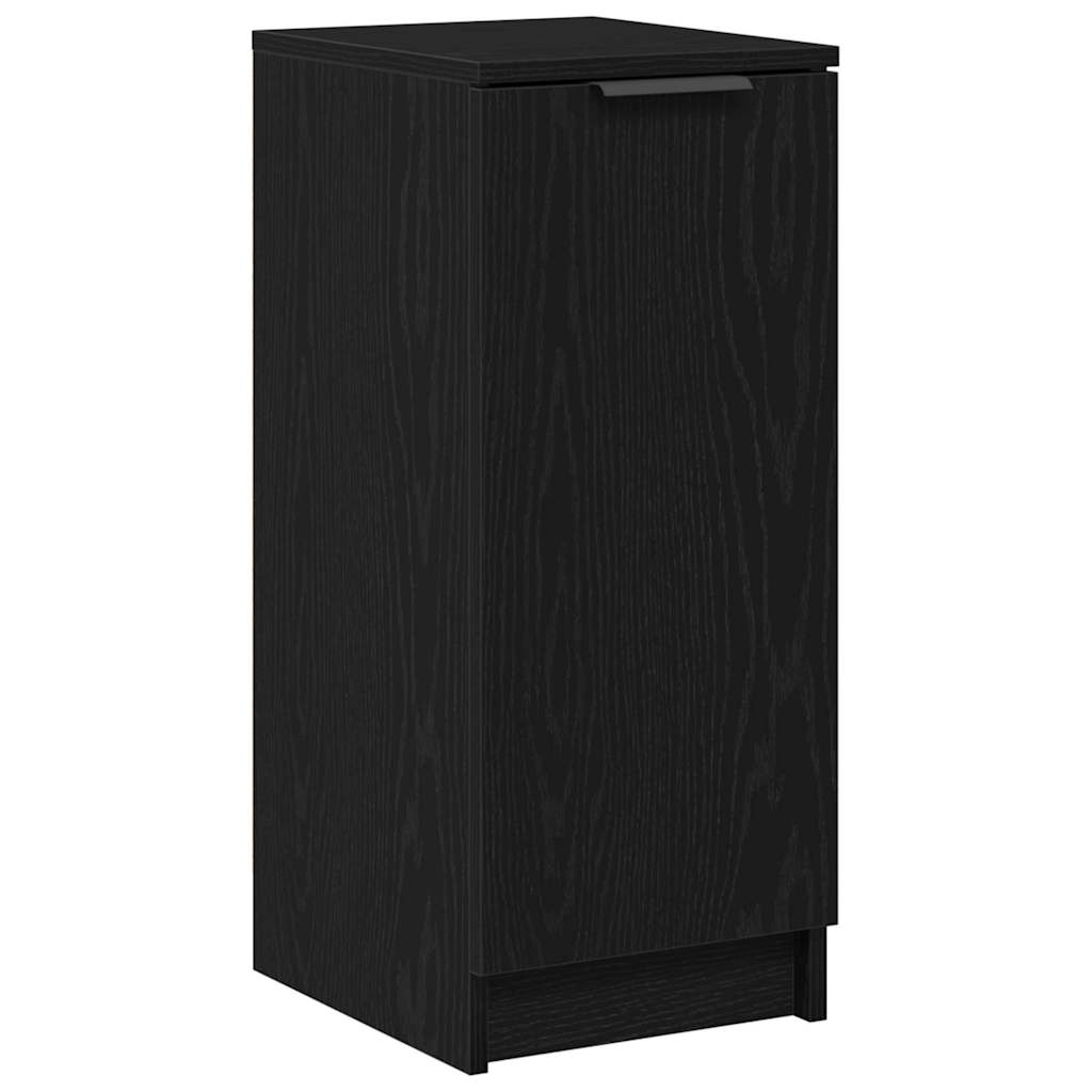 Schuhschrank mit Regal Schwarz Eichen-Optik 29,5 x 35 x 70 cm