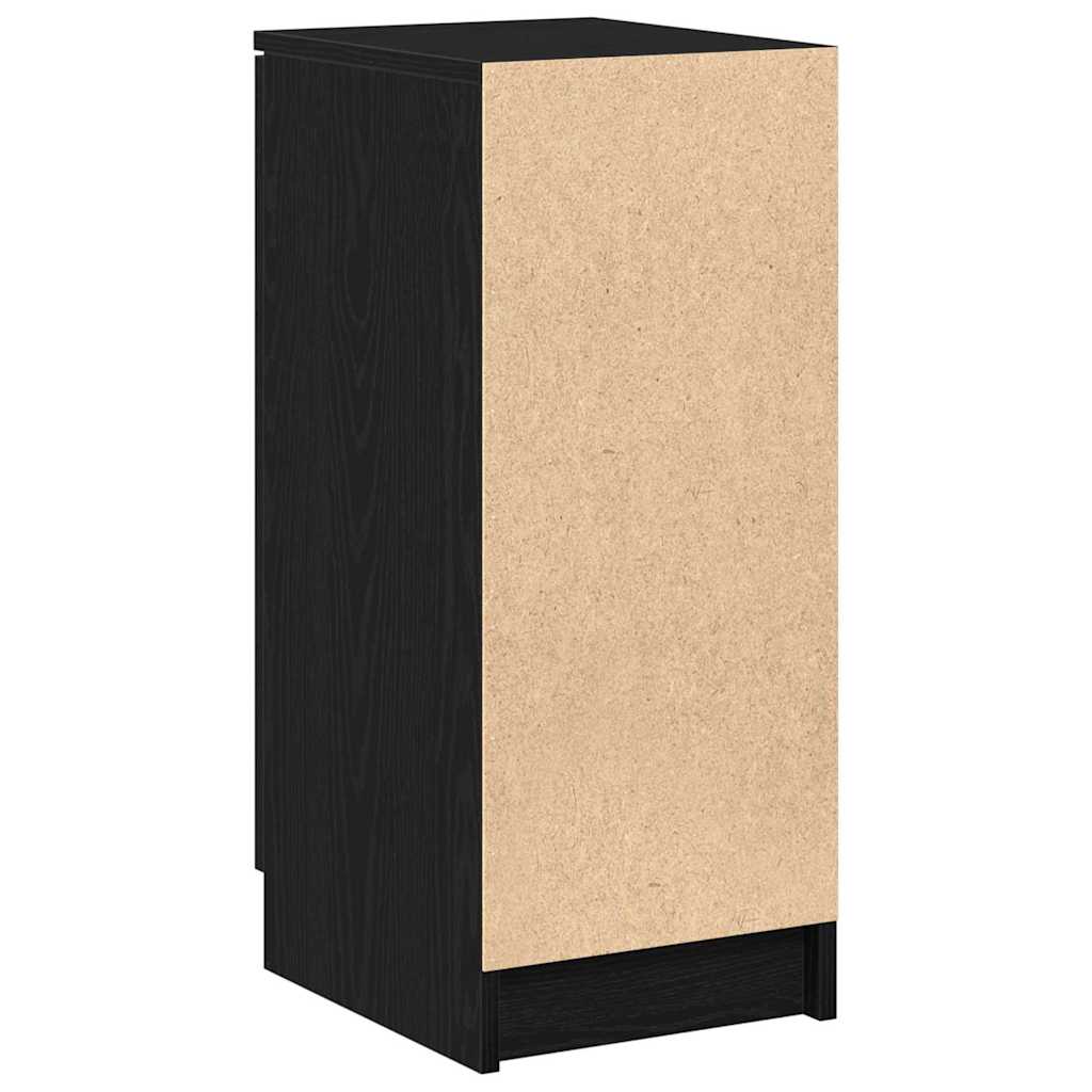 Schuhschrank mit Regal Schwarz Eichen-Optik 29,5 x 35 x 70 cm
