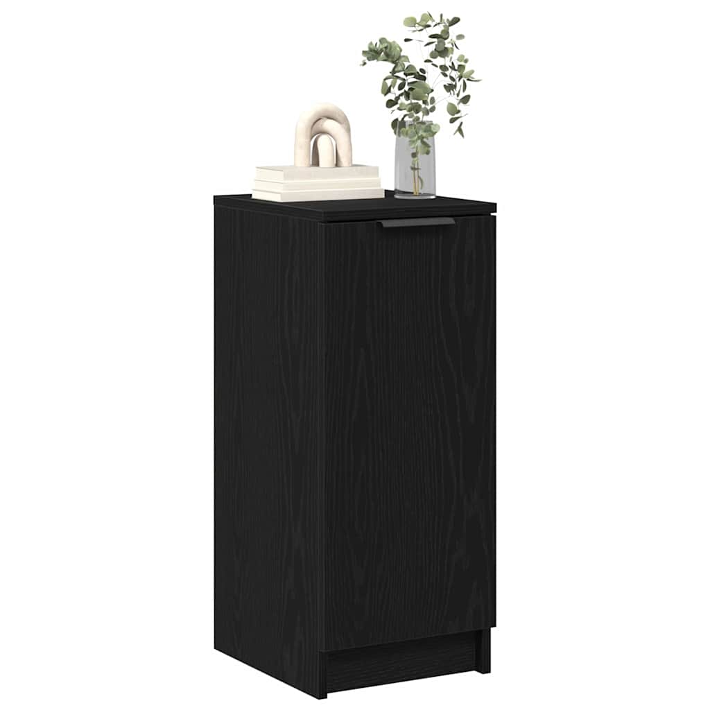 Schuhschrank mit Regal Schwarz Eichen-Optik 29,5 x 35 x 70 cm