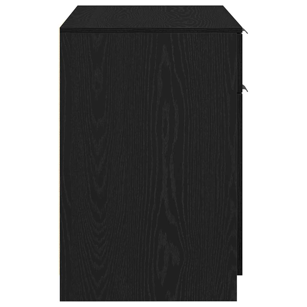 Schreibtisch mit Speicher Schwarz Eichen-Optik 100 x 50 x 75 cm