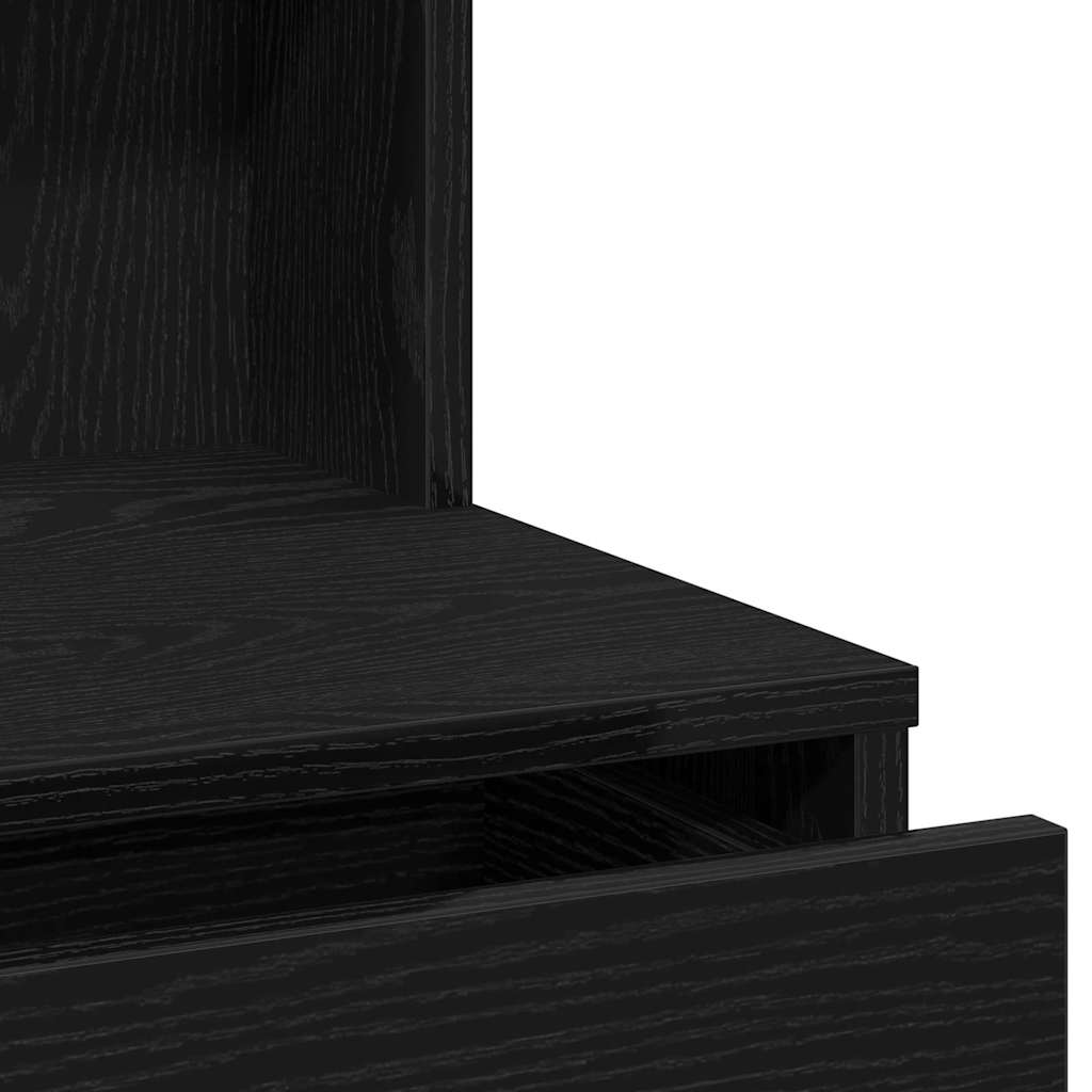 Schminktisch mit Regal Schwarz Eichen-Optik 60 x 40 x 140 cm