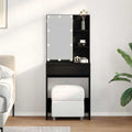 Schminktisch mit Regal Schwarz Eichen-Optik 60 x 40 x 140 cm