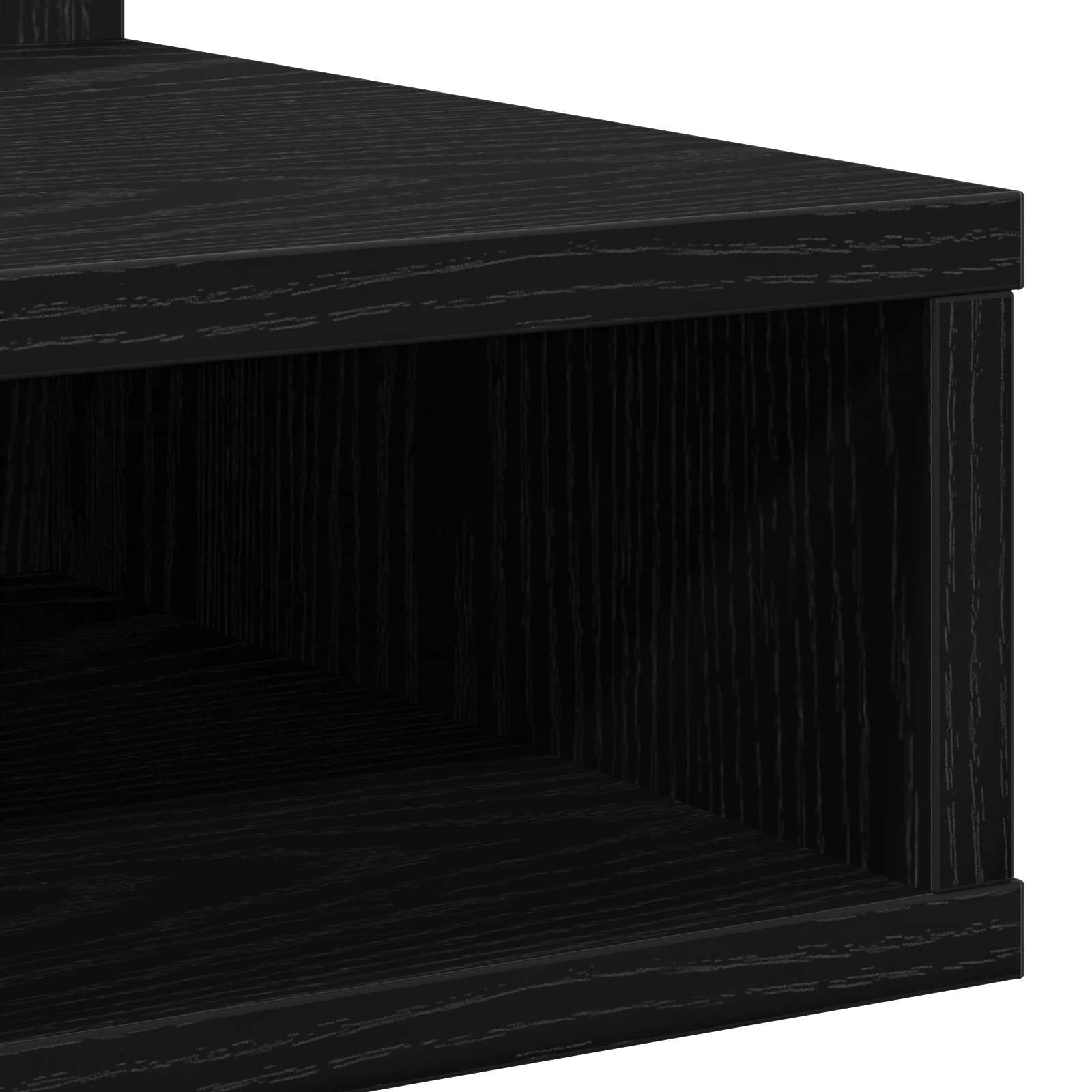 Spiegelschrank mit Regal Schwarz Eichen-Optik 90 x 31,5 x 62 cm