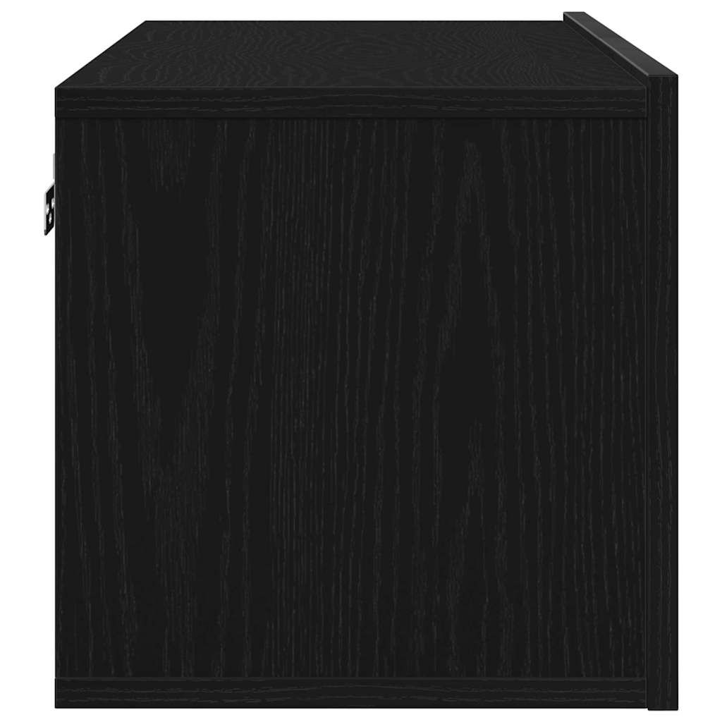 TV-Schränk 2 pcs Schwarz Eichen-Optik 80 x 30 x 30 cm