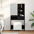Schminktisch mit Regal Schwarz Eichen-Optik 74.5 x 40 x 141 cm