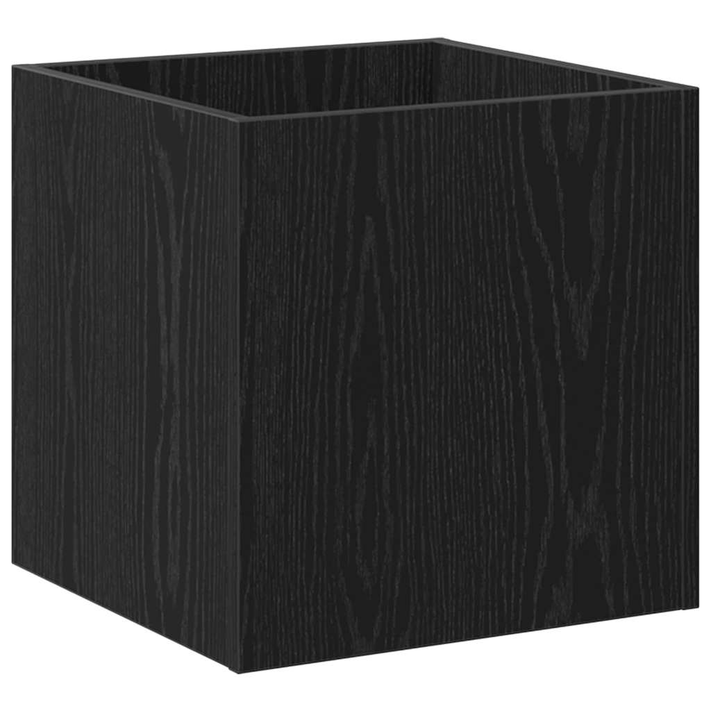 Blumentopfschachtel Schwarz Eichen-Optik 40 x 40 x 40 cm