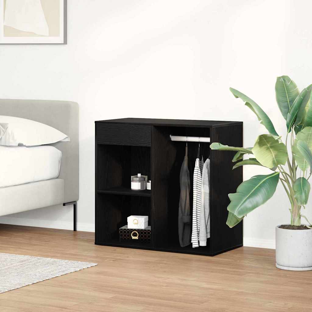 Kosmetikschrank mit Regal Schwarz Eichen-Optik 80 x 40 x 75 cm