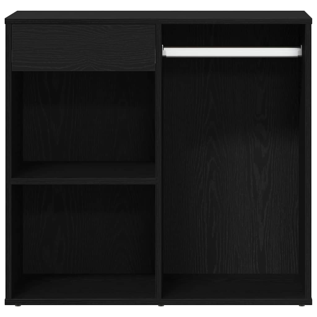 Kosmetikschrank mit Regal Schwarz Eichen-Optik 80 x 40 x 75 cm