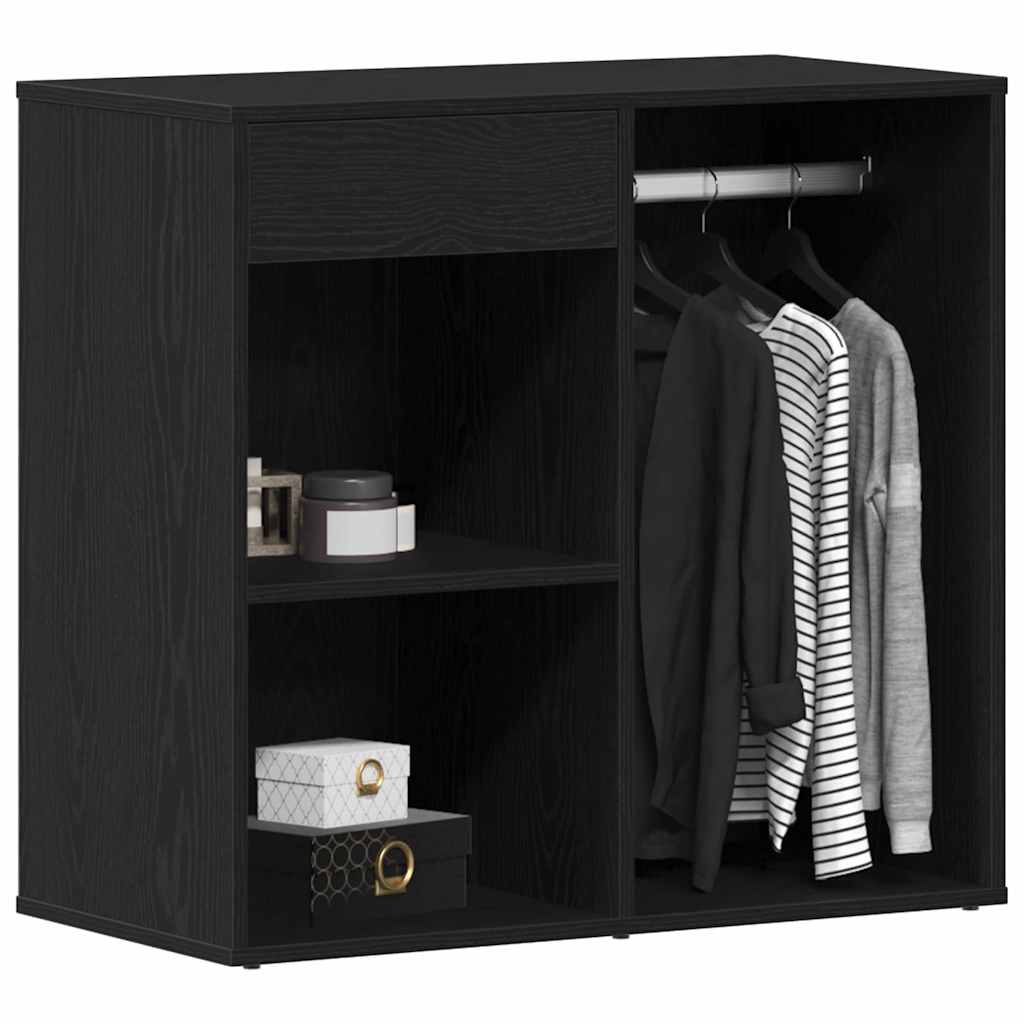 Kosmetikschrank mit Regal Schwarz Eichen-Optik 80 x 40 x 75 cm