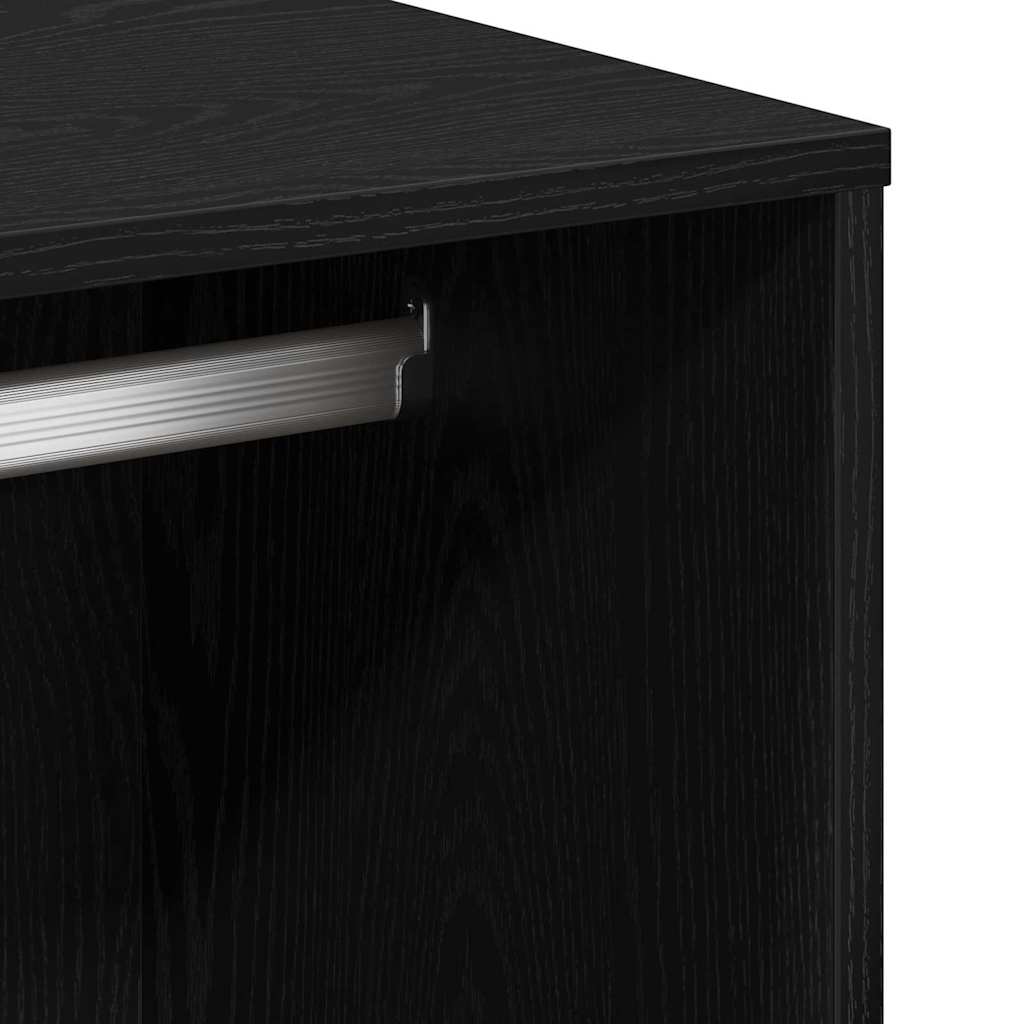Kosmetikschrank mit Regal Schwarz Eichen-Optik 80 x 40 x 65 cm