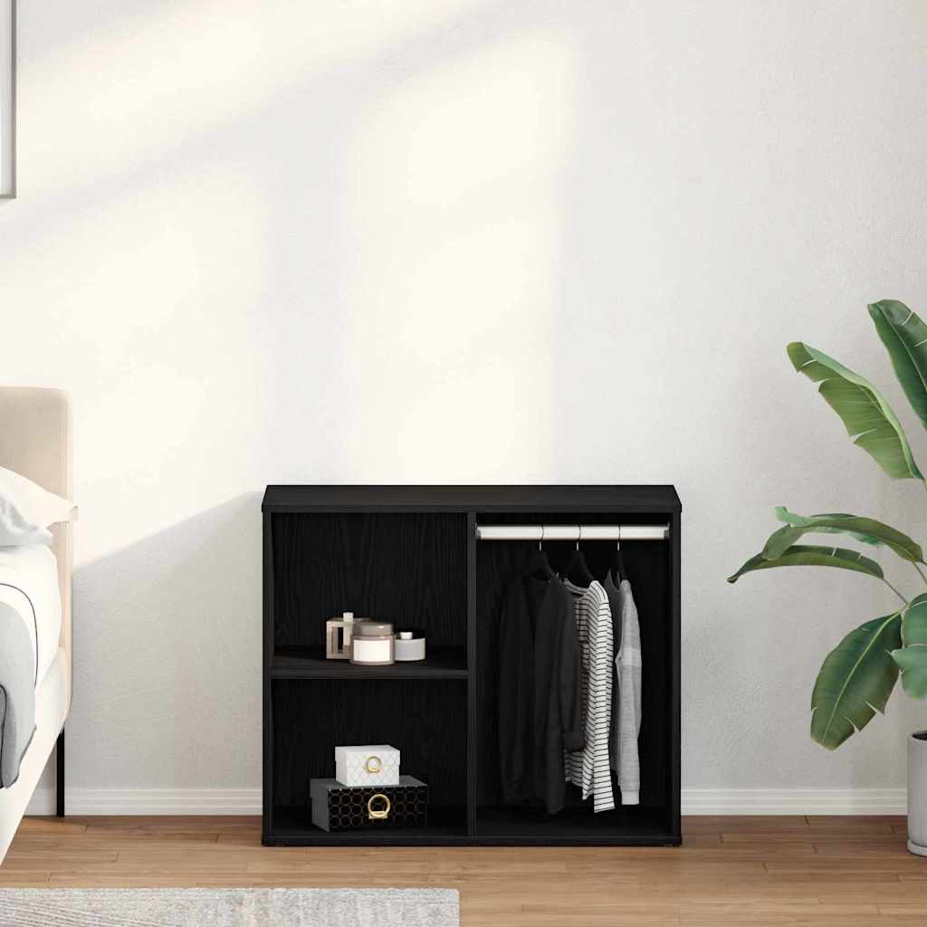 Kosmetikschrank mit Regal Schwarz Eichen-Optik 80 x 40 x 65 cm