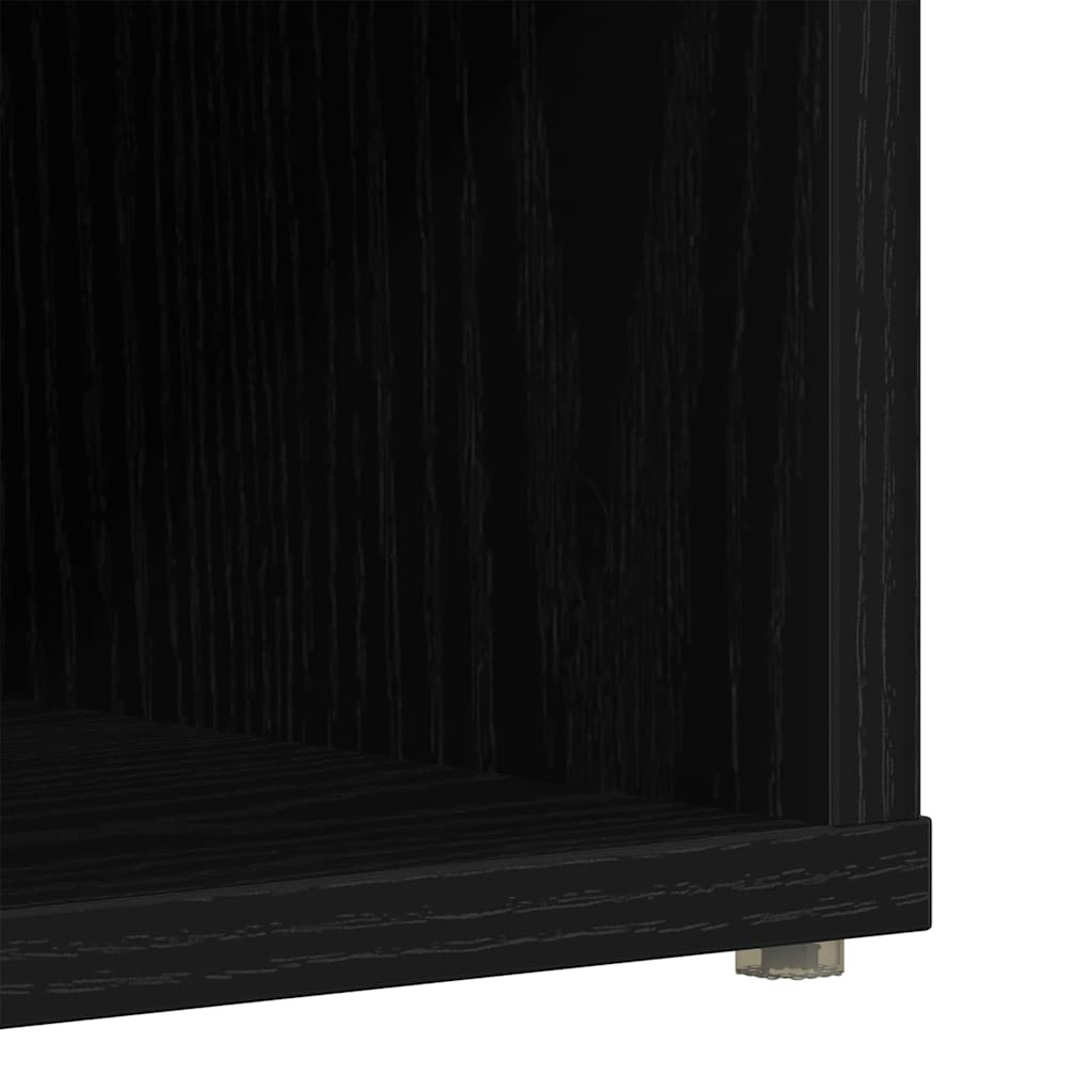 Schuhschrank mit Regal Schwarz Eichen-Optik 52 x 30 x 50,5 cm