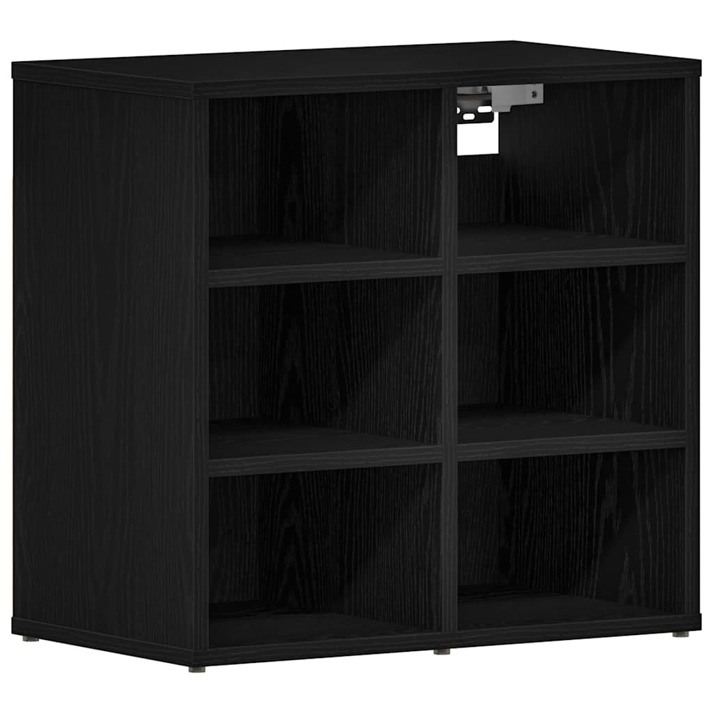 Schuhschrank mit Regal Schwarz Eichen-Optik 52 x 30 x 50,5 cm