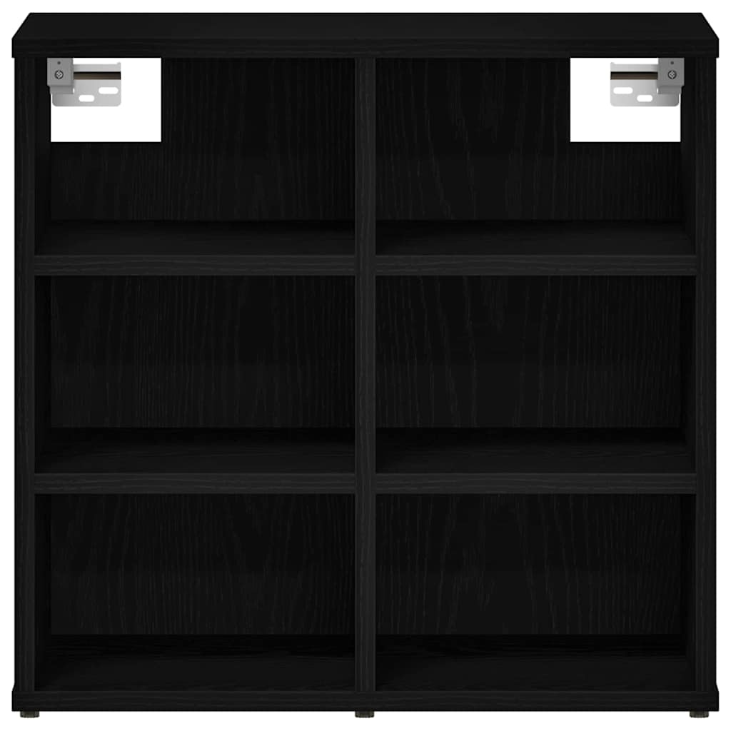 Schuhschrank mit Regal Schwarz Eichen-Optik 52 x 30 x 50,5 cm