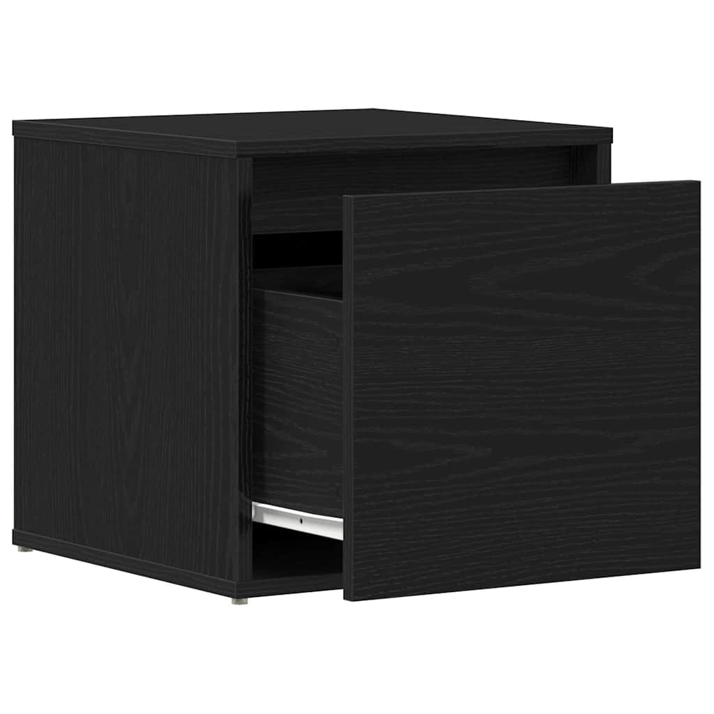 Kommode Schwarz Eichen-Optik 40,5 x 40 x 40 cm Holzwerkstoff